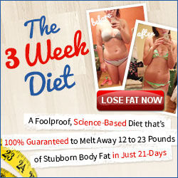 The three week diet promises fast fat loss.